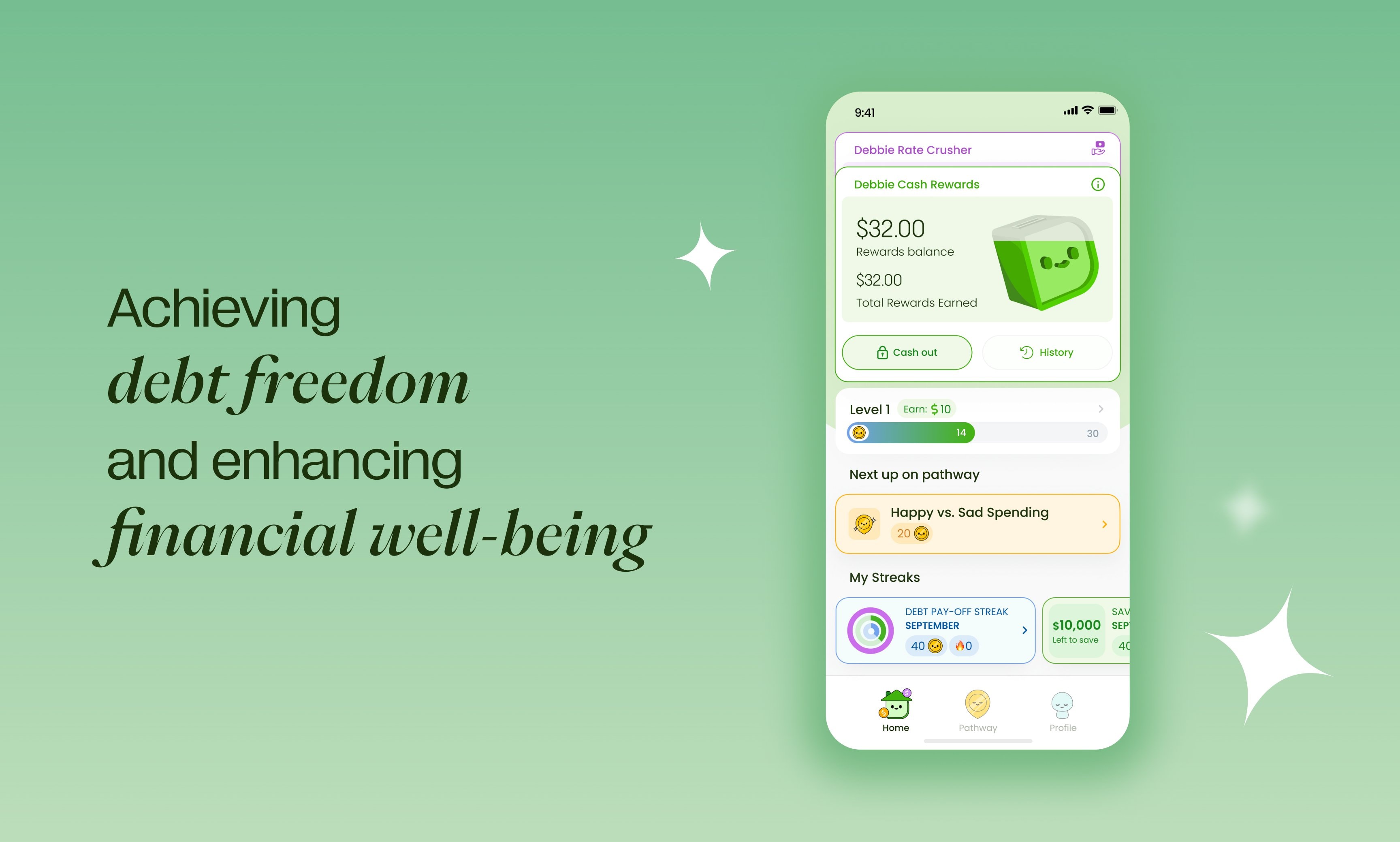 Debbie — Achieving debt freedom and enhancing financial well-being.
